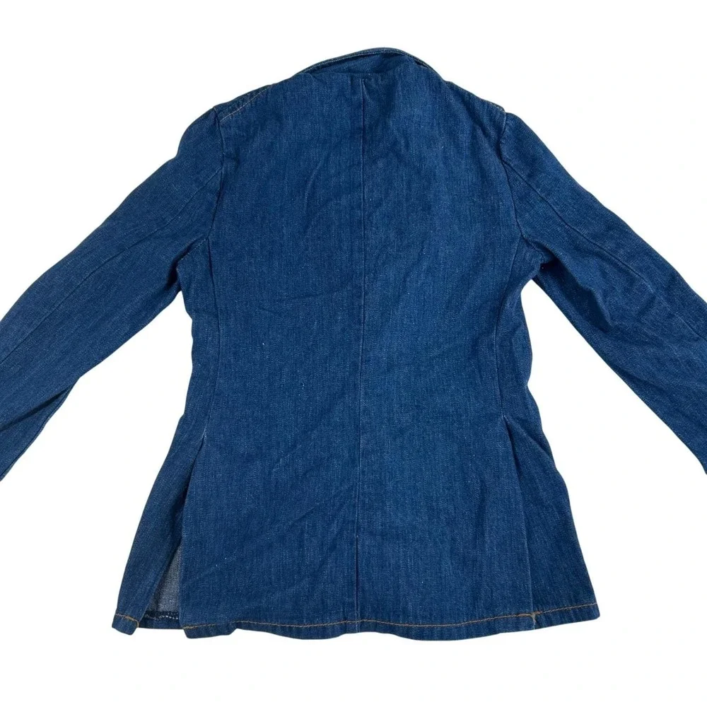 Kids Vintage 70s Denim Blazer Blue Western Americana Farah Made in‎ USA